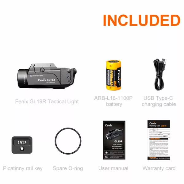 Fenix GL19R Rechargeable Weapon Light | 1200 Lumens - Image 6