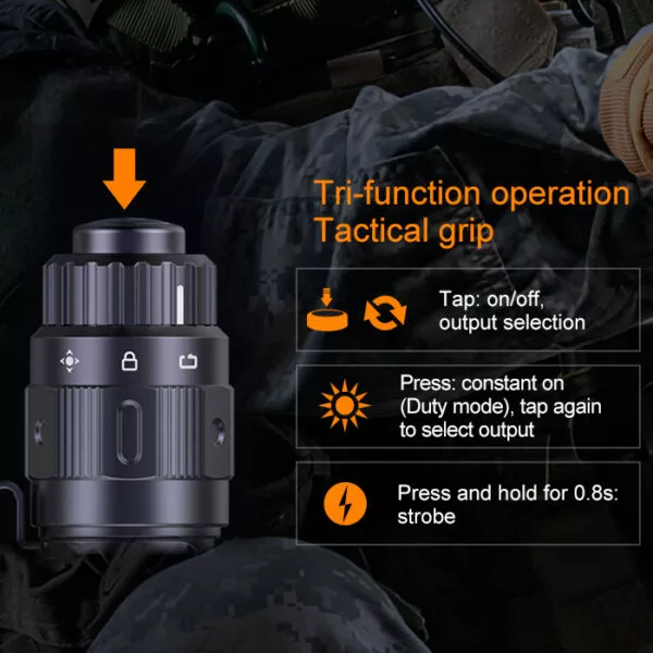 Automotive Repair Flashlights Fenix PD36 TAC Flashlight | 3,000 Lumens | Fenix Distributor - Image 4