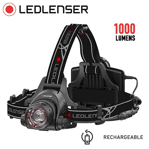 Automotive Repair Flashlights LEDLenser H14R.2 Rechargeable Headlamp | 1,000 Lumens | Adjustable Focus