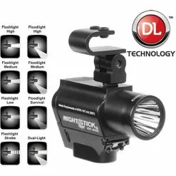 Fire Nightstick Helmet-Mounted Dual-Light With Spot And Flood Lighting, NSP-4650B