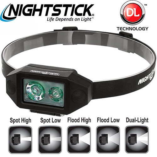 Automotive Repair Flashlights Nightstick Low Profile Dual Light Headlamp NSP-4614B