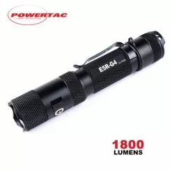 Boating Flashlights Powertac® E5R G4 Rechargeable Flashlight | 1800 Lumens