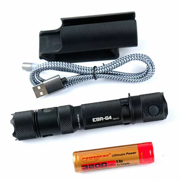Boating Flashlights Powertac® E9R G4 Rechargeable Flashlight | 2550 Lumens - Image 6