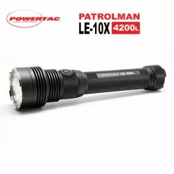 Bright Flashlights Powertac Patrolman LE-10X® Search Flashlight | 4200 Lumens