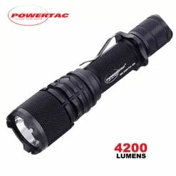 Boating Flashlights Powertac Warrior G4FL Flood Beam Tactical Flashlight | 3500 Lumens