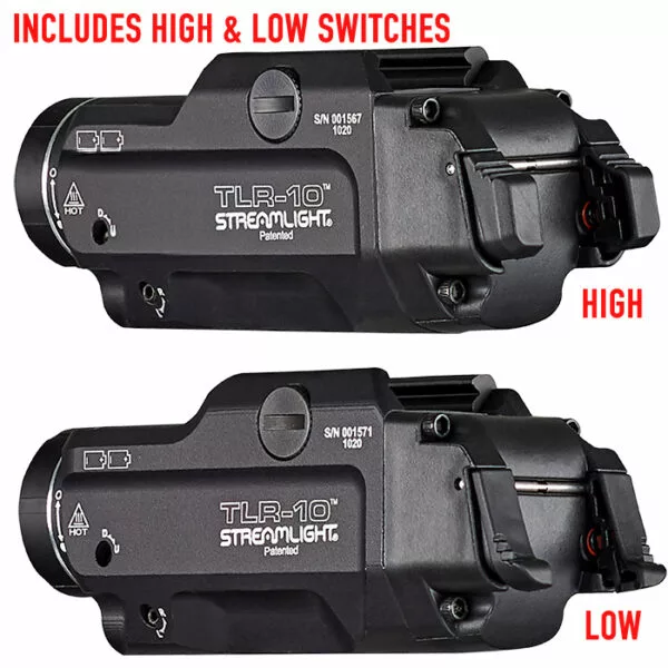 Flashlights Streamlight TLR-10 Low Profile Tactical Weapon Light | 1,000 Lumens - Image 2